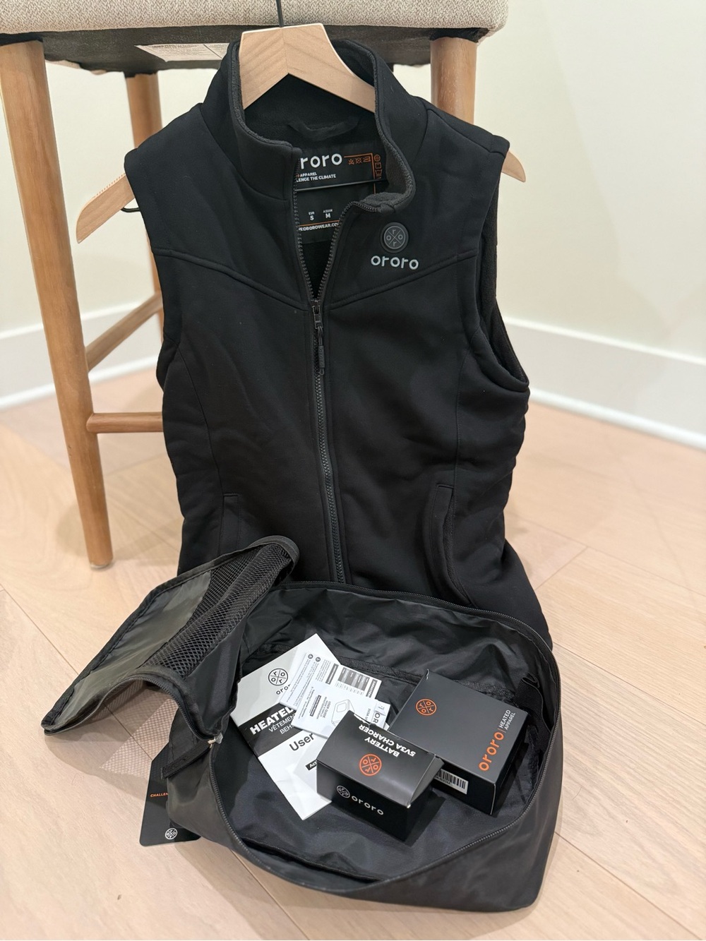 Ororo Women’s Heated Fleece Vest Black Size Small
